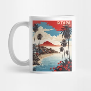 Ixtapa Mexico Vintage Poster Tourism Mug